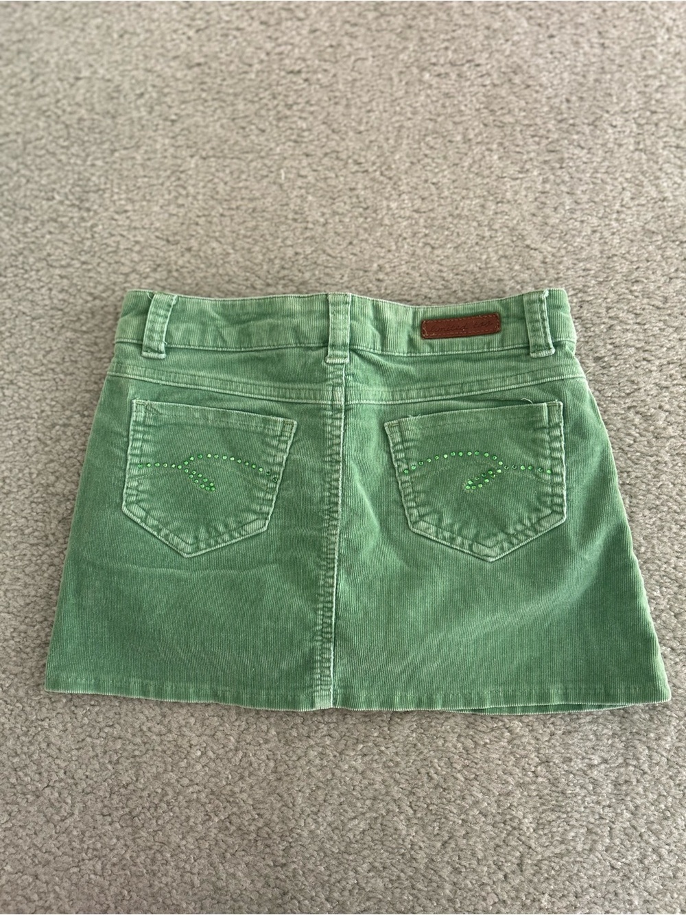 Vintage Limited Too Green Corduroy embellished skort size 7